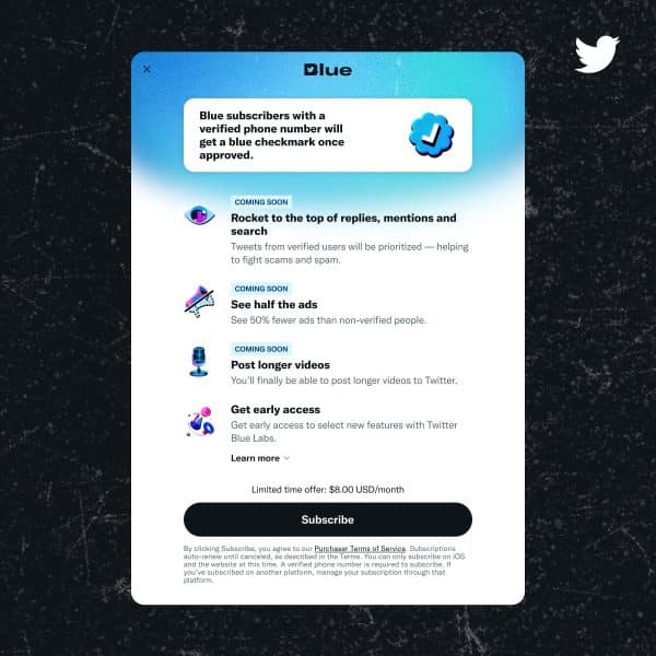 Twitter Users Can Now Buy Annual Subscription to Twitter Blue