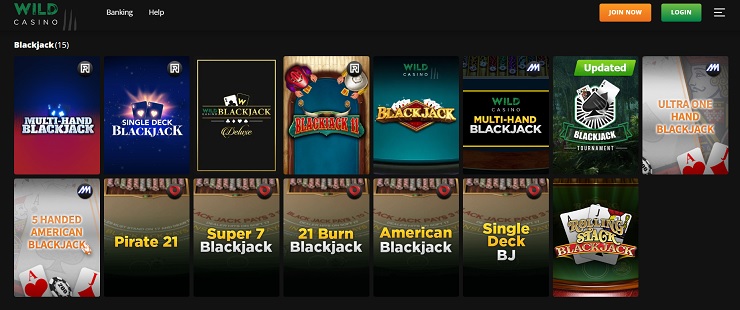Wild Casino blackjack