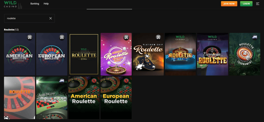 Wild Casino Best Casino for Online Roulette in the US