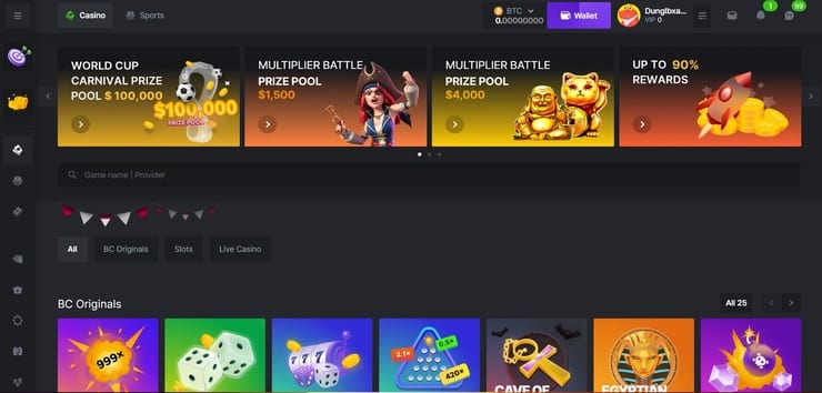 BC.Game homepage