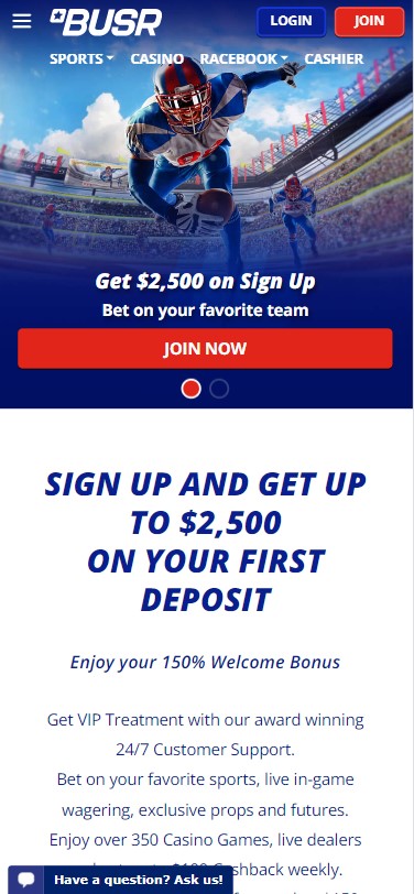 busr mobile betting site