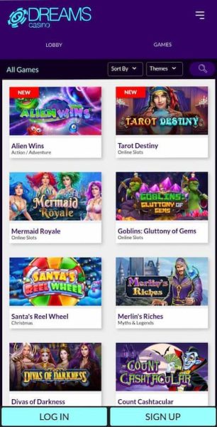 Dreams Casino Mobile App