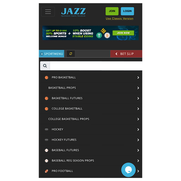 Jazz mobile betting site