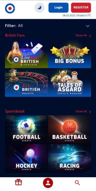 All British Casino Mobile Games