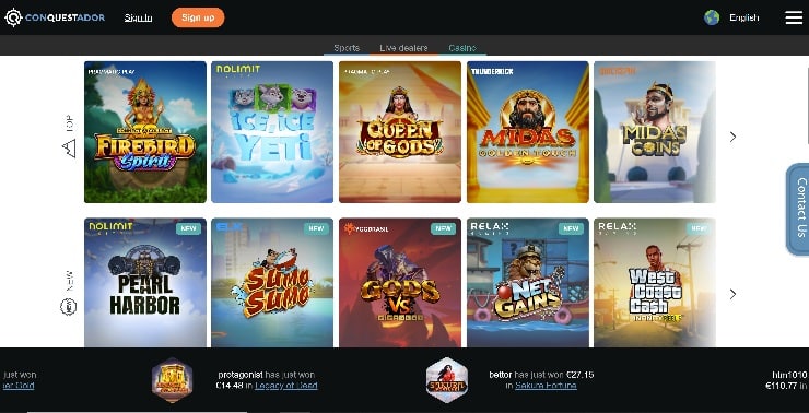 Best Paying Online Casino NZ - Conquestador