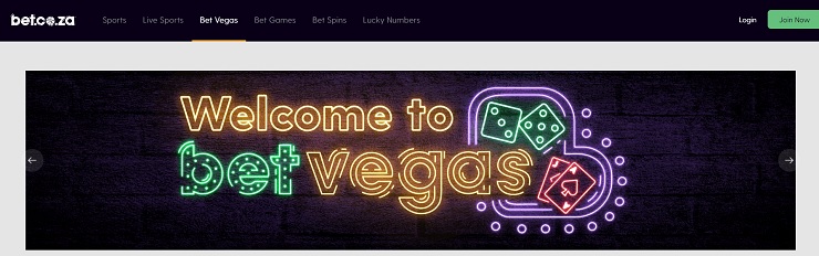 Bet.co.za Vegas Games South Africa
