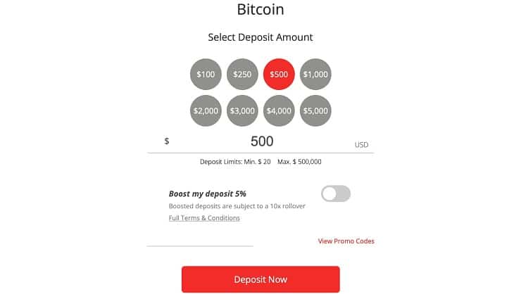 BetOnline Casino Bitcoin Deposit