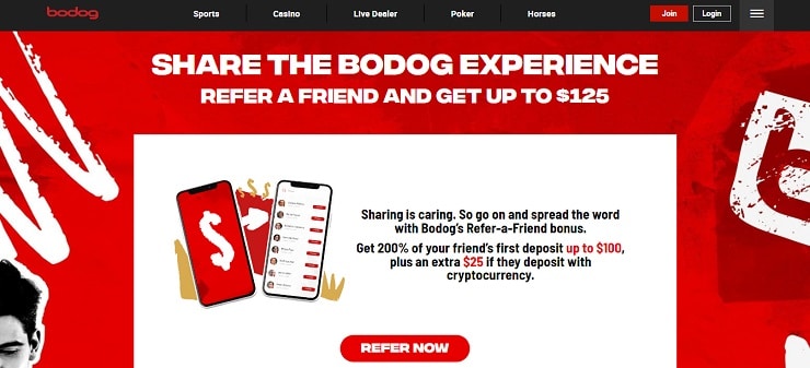 Bodog Referral Bonus