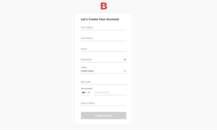 Create a BetOnline account