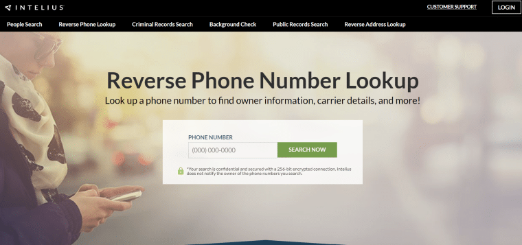 Intelius | who called me from this phone number free lookup