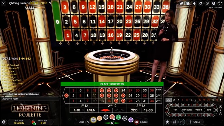 Live Roulette ZA - Lightning Roulette