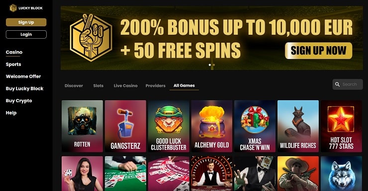 Lucky Block Casino Best Payout Slots