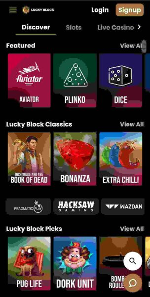 Lucky Block Mobile App