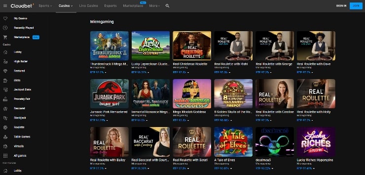 Microgaming Casinos - Cloudbet