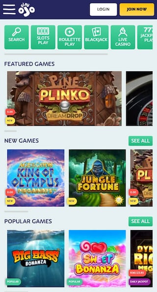 New Games at PlayOJO