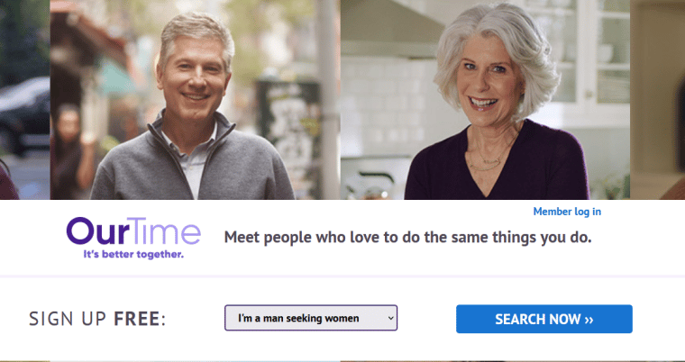OurTime dating site