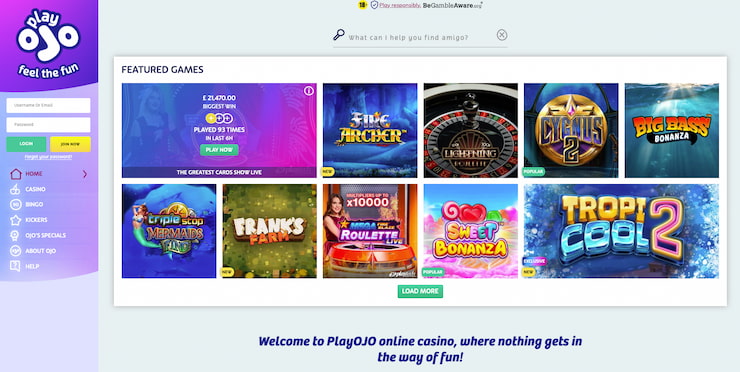 Best Online Slots UK PlayOJO