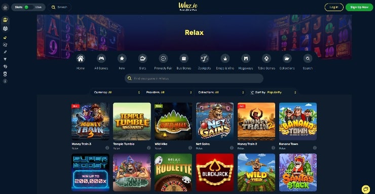 Relax Gaming Casinos - Winz.io