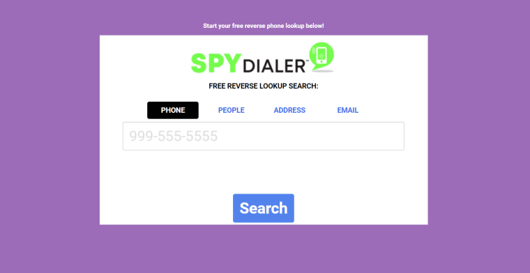 SPY Dialer caller id lookup