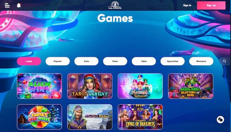 Las Atlantis Indiana Online Casino
