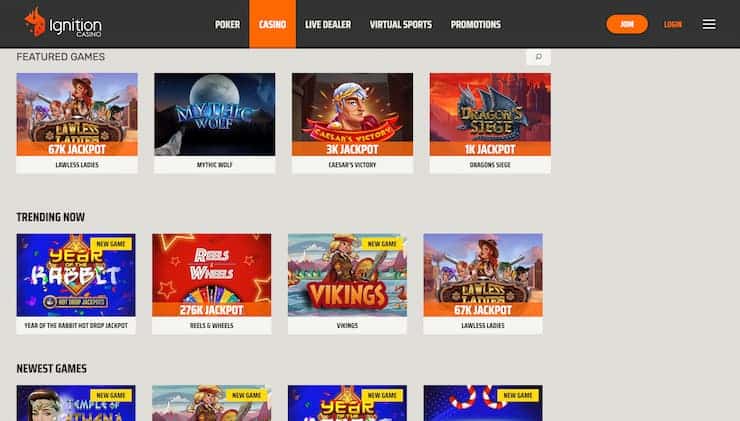 Ignition Indiana Online Casino
