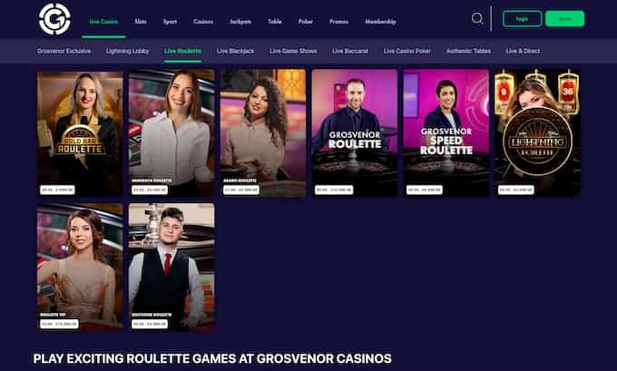 Grosvenor Casino Roulette 