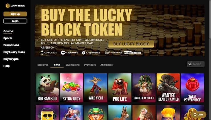 Lucky Block Indiana Online Casino