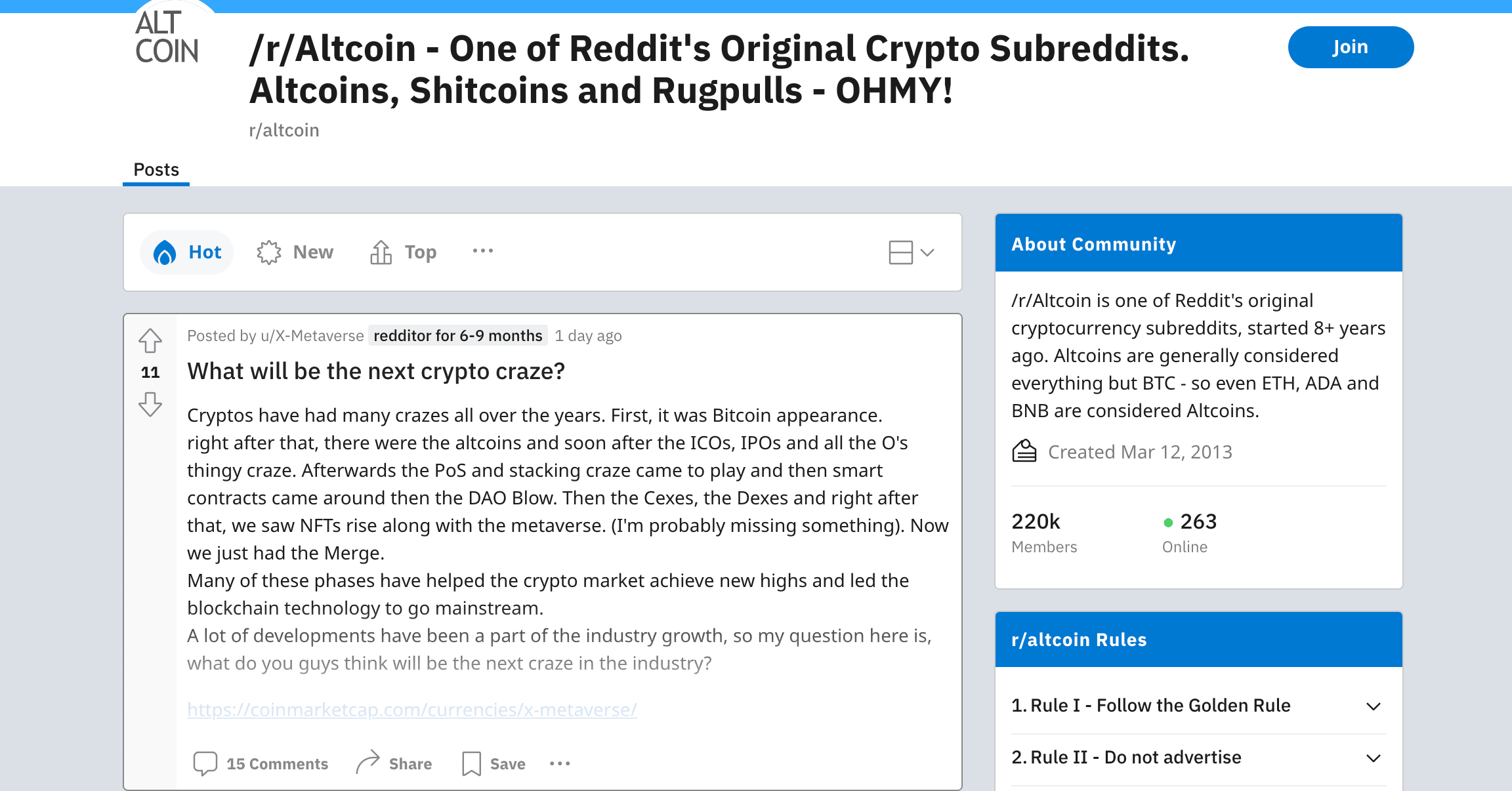 r/Altcoins