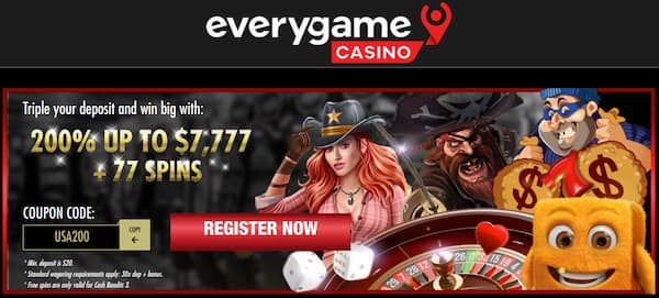 Everygame Casino promo code