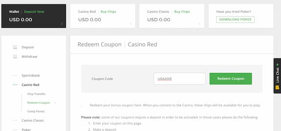 Everygame Casino promo code signup step 4
