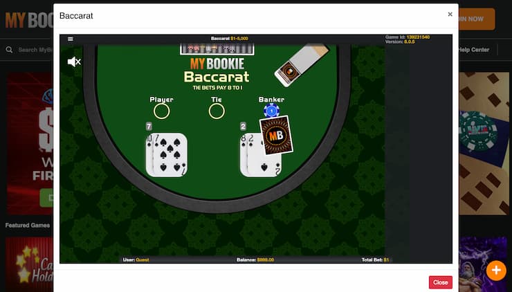 MyBookie Casino Online Blackjack