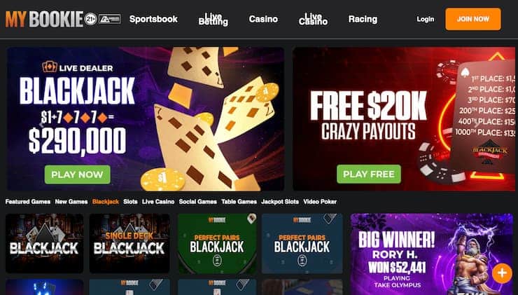 MyBookie Delaware Online Casino
