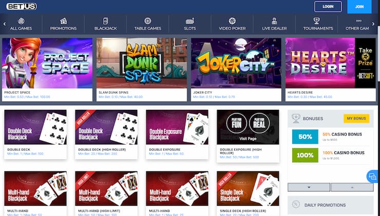 BetUS Colorado Online Casino