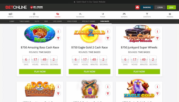 BetOnline Online Casino in Oklahoma