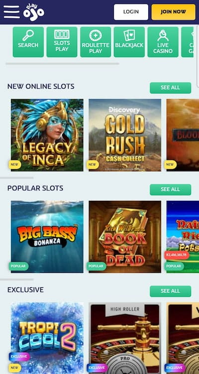 OJO Mobile Casino Slots 