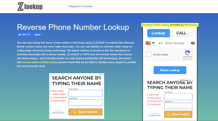 ZLookup | free reverse phone lookup