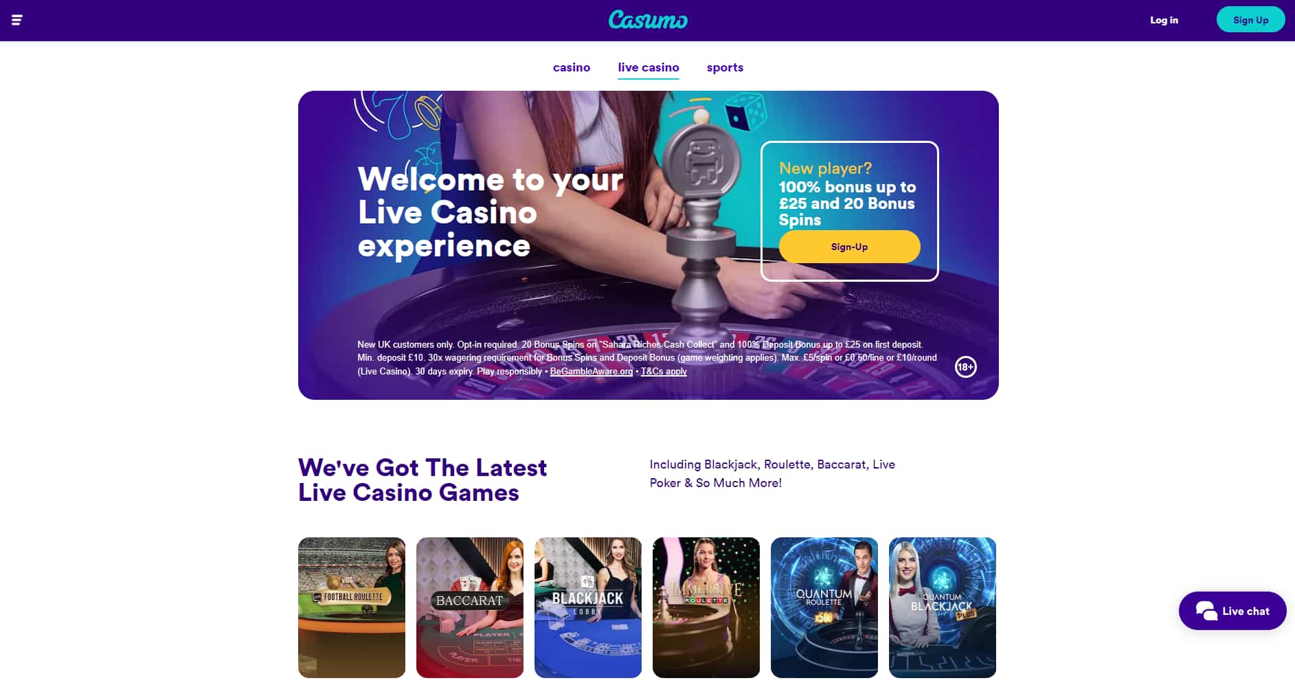 UK online blackjack casino - Casumo