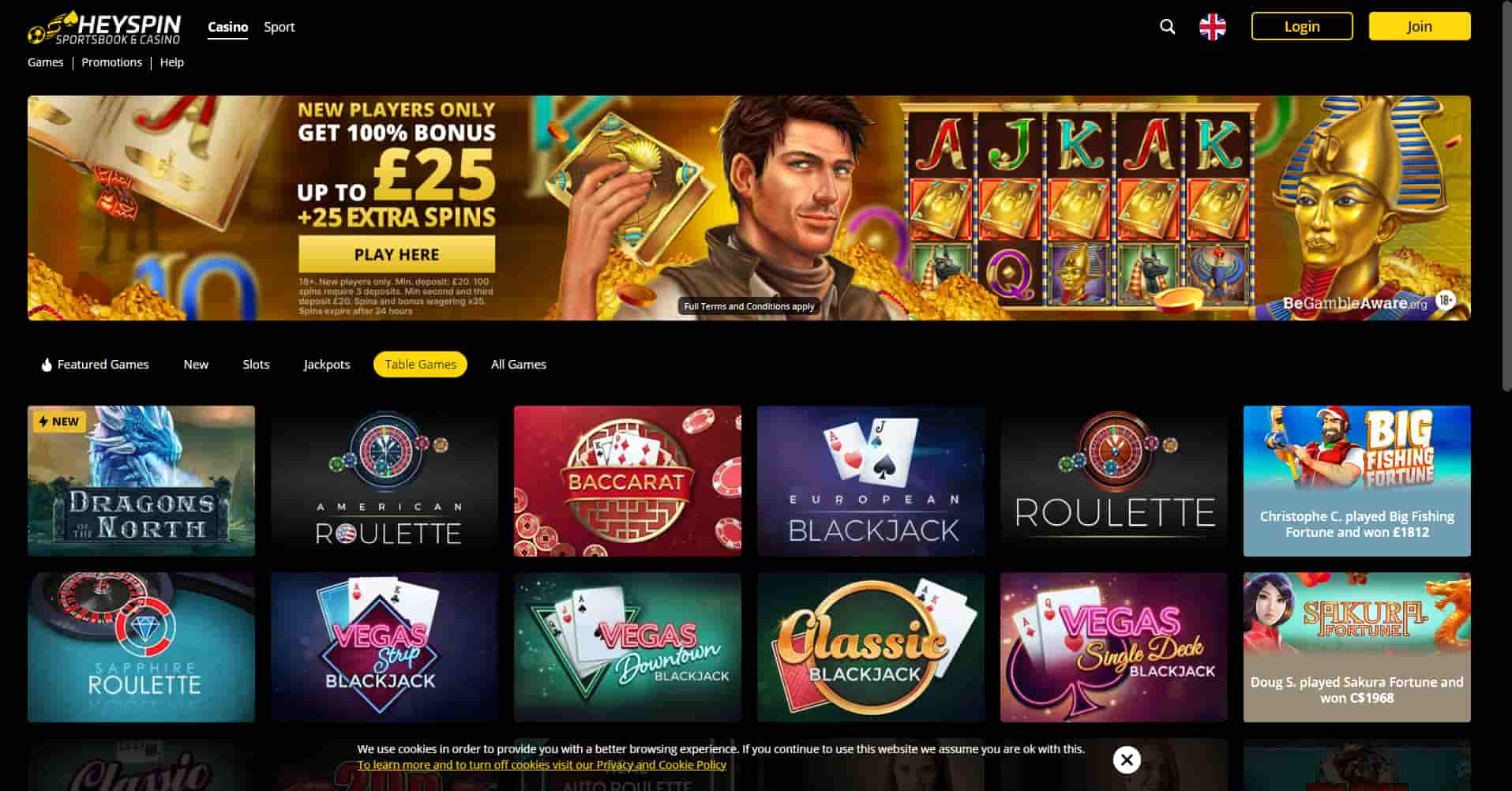 UK online blackjack casino - Hey Spin