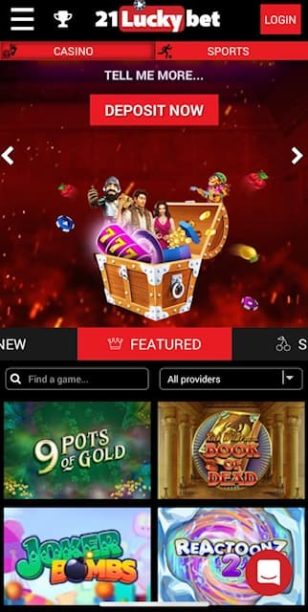 21 Lucky Bet Featured Games
