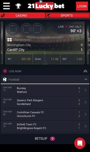 21luckybet NZ mobile betting
