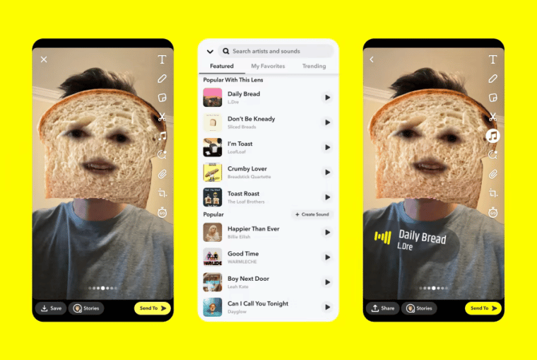 snapchat launches two new features for sounds