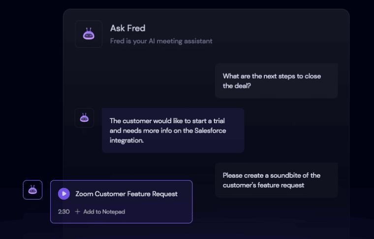 transcription software developer fireflies launches ai tool called askfred