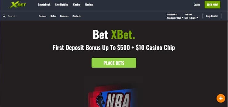 XBet homepage