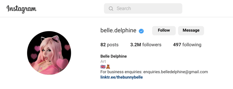 Belle Delphine Instagram