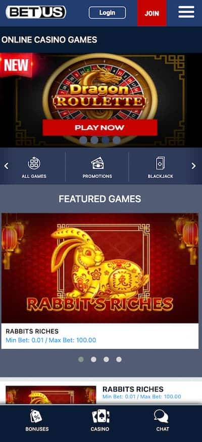 BetUS Casino App