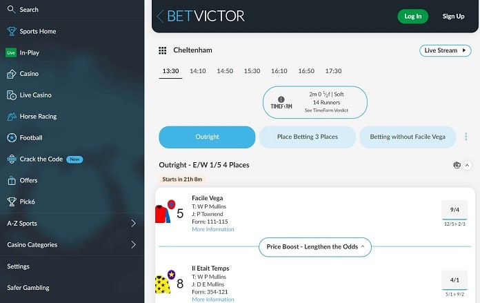 BetVictor are another of the major Cheltenham betting sites around today