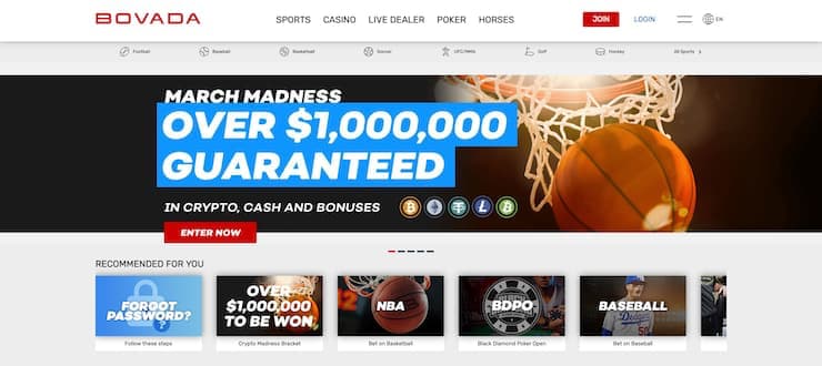 Bovada March Madness Free Bets