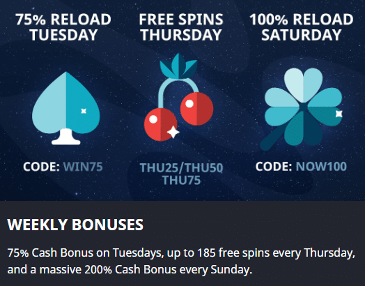 Drake Casino Weekly Bonuses