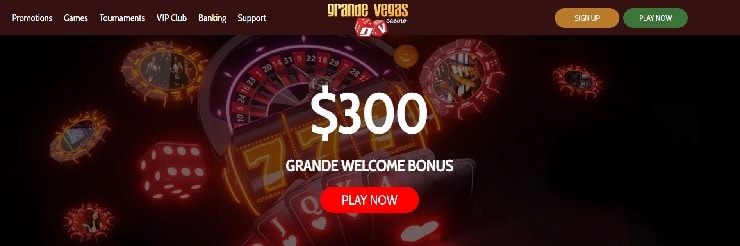 Grande Vegas Casino no deposit bonus codes