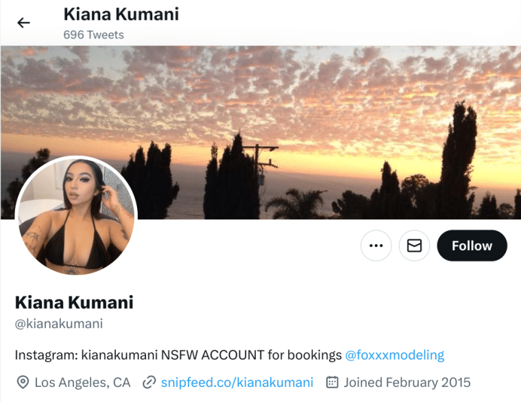 Kiana Kumani Twitter Header